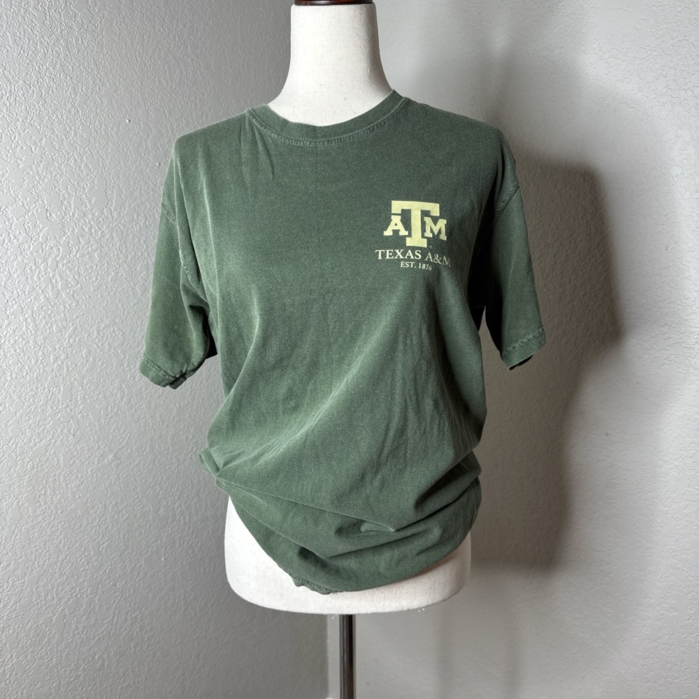 green A&M tee